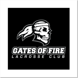 Gates Of Fire Lacrosse Club Grey Logo Posters and Art